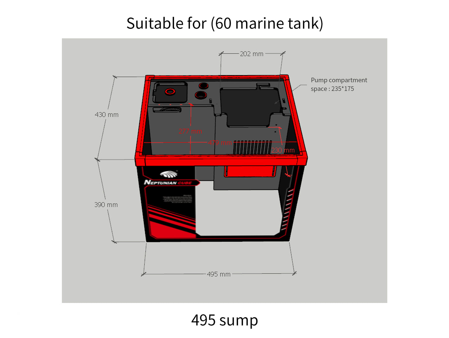 Neptunian Cube M Pro 60 Marine Aquarium Set